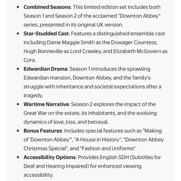 Downton Abbey Seasons 1 & 2 DVD Box Set, original UK EDITION, like new condition - Picture 3 of 4